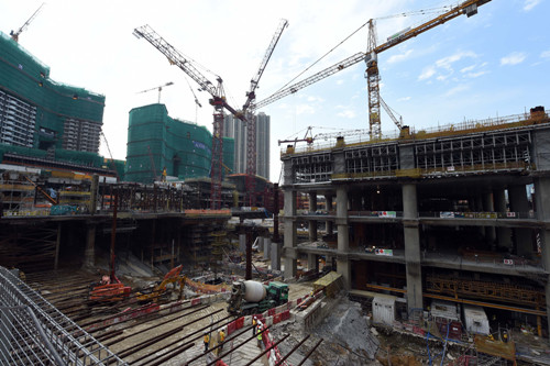 高鐵關鍵工程西九龍總站進度緩慢。（香港《大公報》資料圖片）
