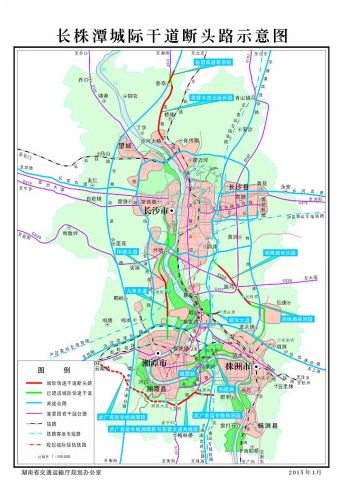 (長株潭城際干道斷頭路示意圖。市交通局供圖，點(diǎn)擊圖片查看大圖)