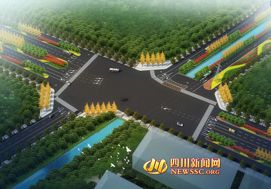 A、B線羊西線路口效果圖
