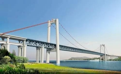 五峰山長江大橋效果圖。